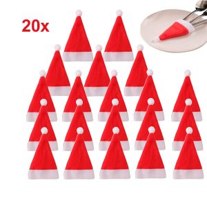 MiniSantaHats, buzunar pentru pălărie de Moș Crăciun (20 de bucăți)