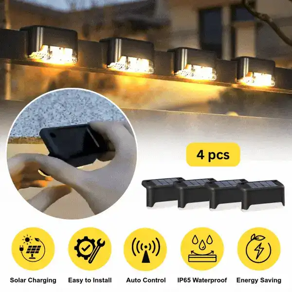 PatioLights, lumini solare LED impermeabile pentru grădină (4 buc.)