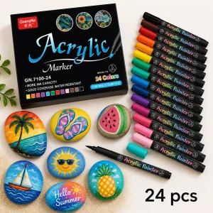AcrylicMarkers, markere acrilice (set de 24 bucăți)